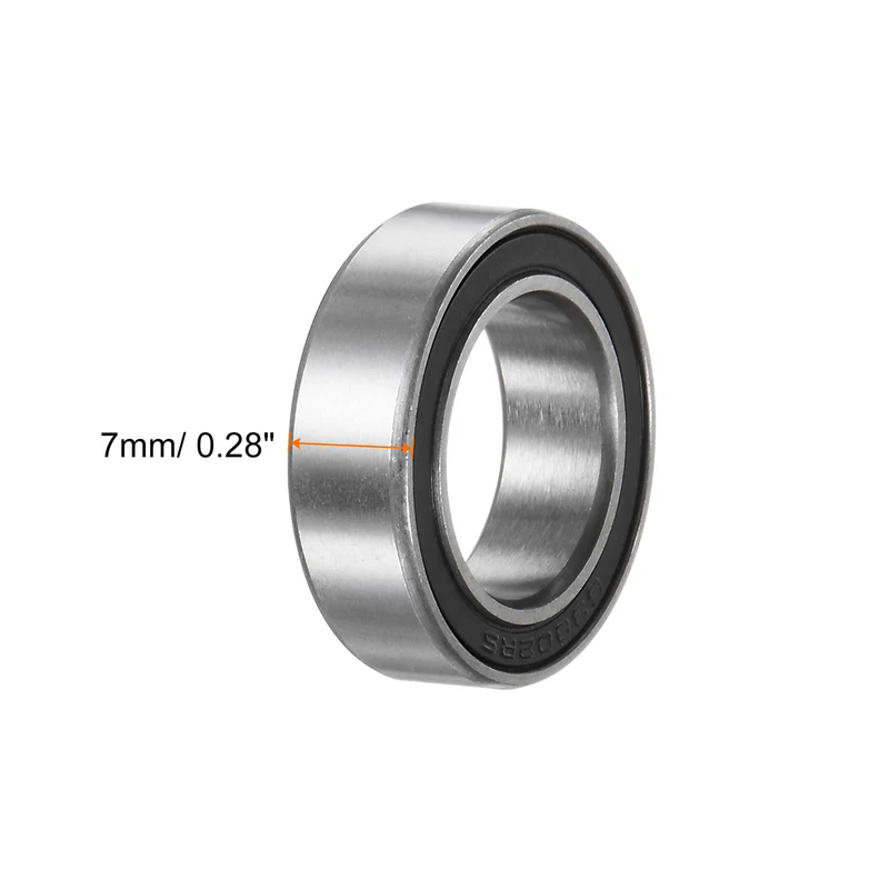 2pcs 63802-2RS Deep Groove Ball Bearing 15 x 24 x 7mm Z1 Double Rubber Bearing