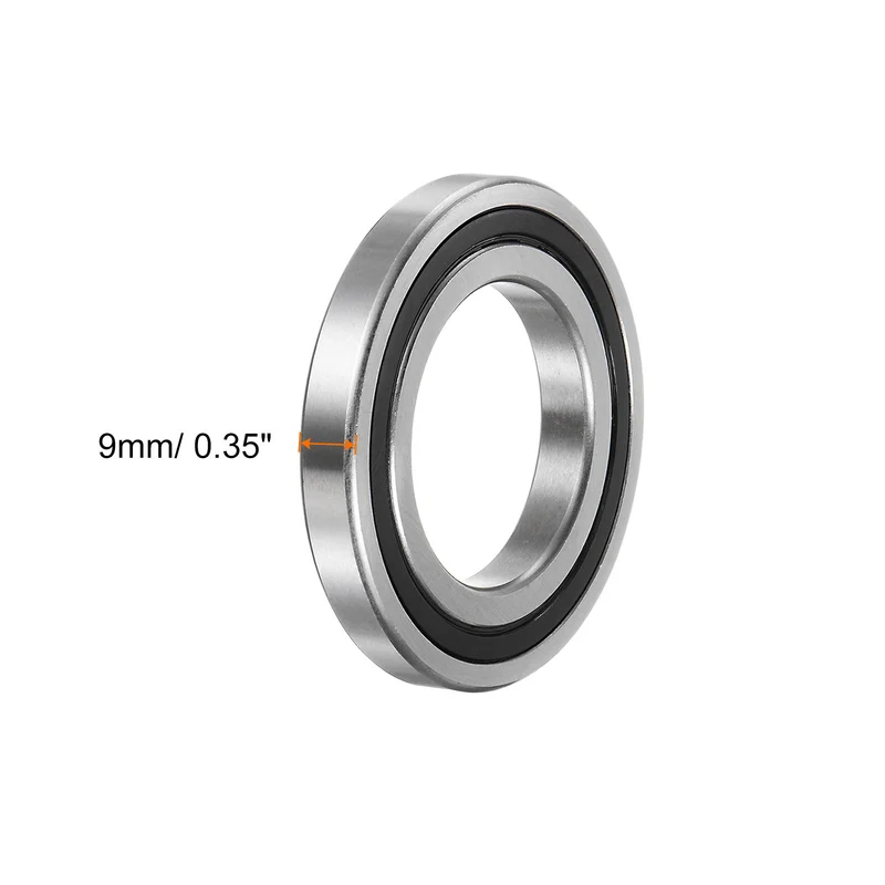 2pcs 16008-2RS Deep Groove Ball Bearing 40 x 68 x 9mm Z0 Double Sealed Bearing