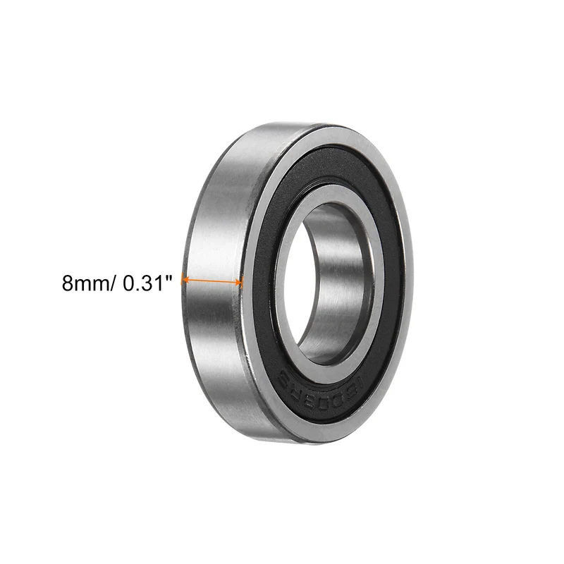 16003-2RS Deep Groove Ball Bearing, 2pcs 17 x 35 x 8mm Z0 Double Rubber Bearing