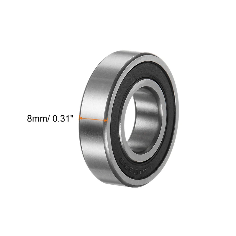 16002-2RS Deep Groove Ball Bearing, 2pcs 15x32x8mmZ3 Double Sealed Bearing