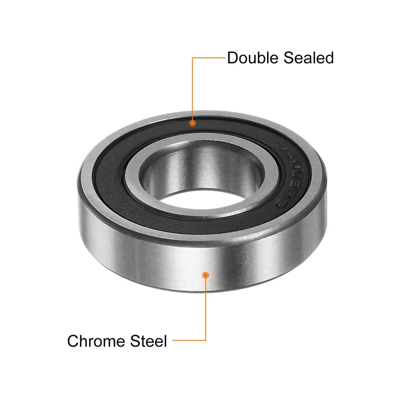 2pcs 16002-2RS Deep Groove Ball Bearing 15 x 32 x 8mm Z0 Double Rubber Bearing