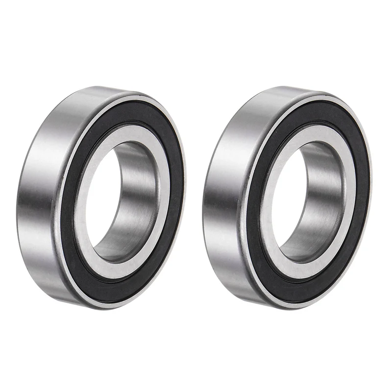 2pcs R18-2RS Deep Groove Ball Bearing 1 1/8"x2 1/8"x1/2" P0 Double Rubber Sealed