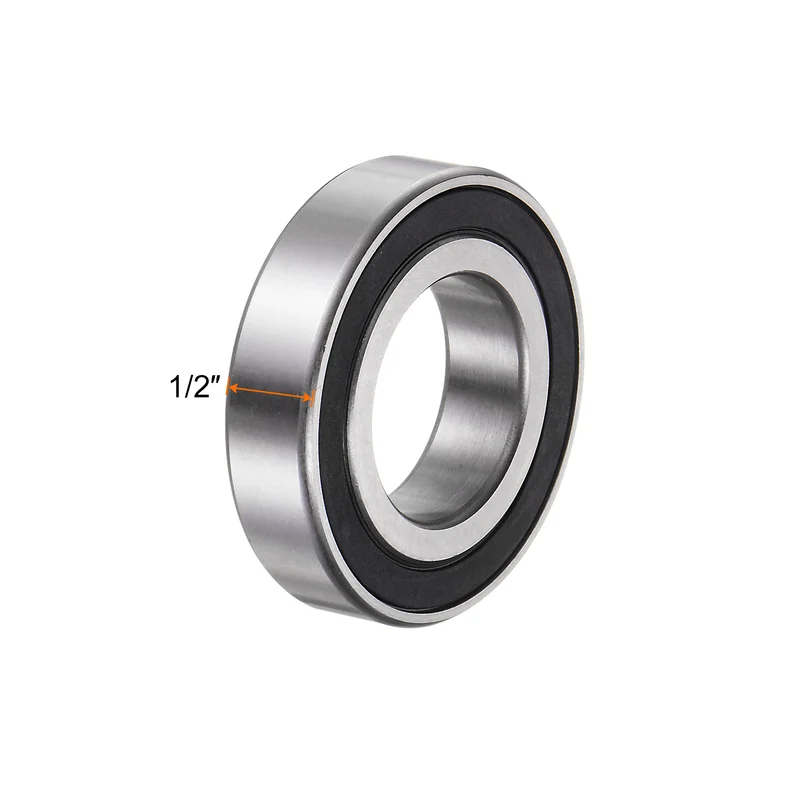 2pcs R18-2RS Deep Groove Ball Bearing 1 1/8"x2 1/8"x1/2" P0 Double Rubber Sealed