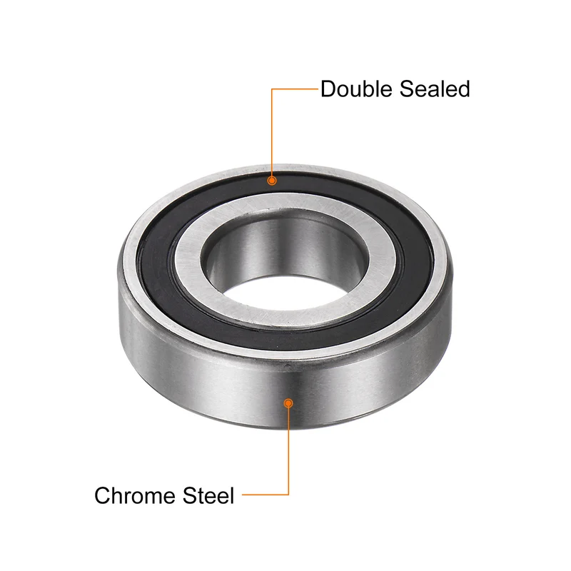 R14-2RS Deep Groove Ball Bearing 2pcs 7/8"x1-7/8"x1/2" Z2 Double Rubber Sealed