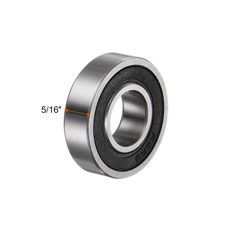 R8-2RS Deep Groove Ball Bearing 2pcs 1/2"x1 1/8"x5/16" Z2 Double Rubber Sealed