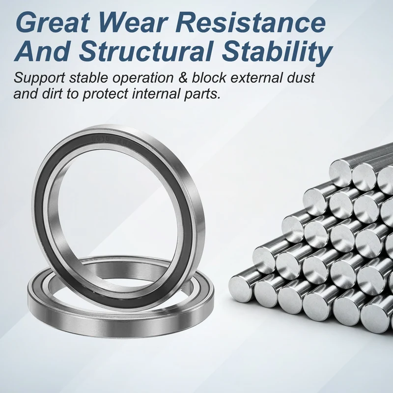 8Pcs 6802 2RS 15mmx24mmx5mm Rubber Shielded Deep Groove Ball Bearing, Black