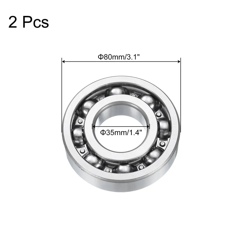 2pcs 6307 Deep Groove Ball Bearing, 35x80x21mm C3 Open Type Bearings