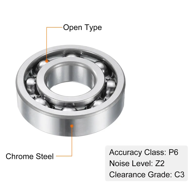 2pcs 6307 Deep Groove Ball Bearing, 35x80x21mm C3 Open Type Bearings