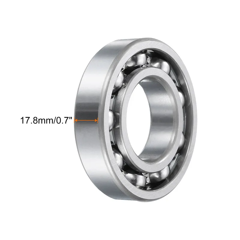 2pcs 6208 Deep Groove Ball Bearing, 40x80x18mm C3 Open Type Bearings