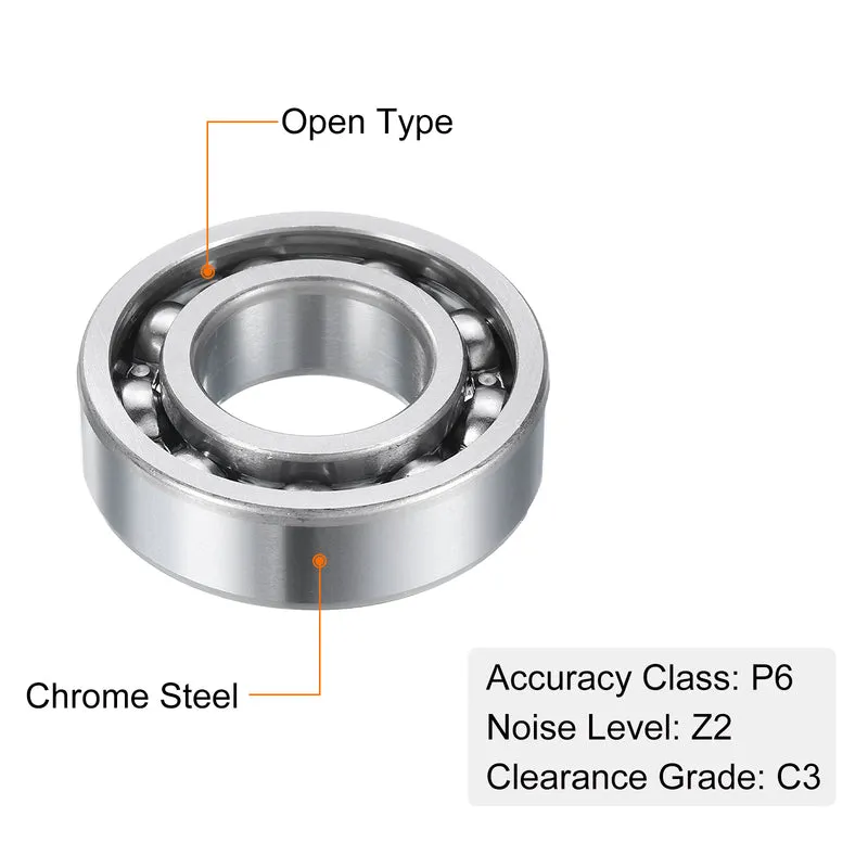 6205 Deep Groove Ball Bearing, 25x52x15mm C3 Open Type Bearings