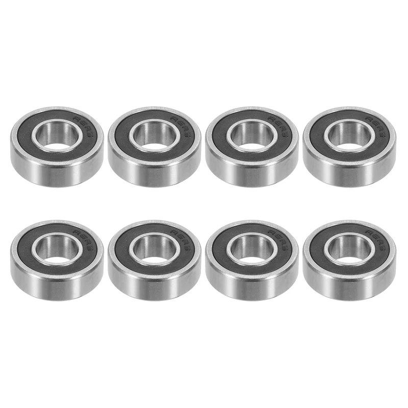 8pcs R6-2RS Deep Groove Ball Bearing 3/8"x7/8"x9/32" Z2 Double Iron Shielded