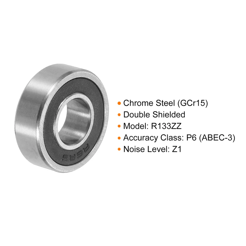 8pcs R6-2RS Deep Groove Ball Bearing 3/8"x7/8"x9/32" Z2 Double Iron Shielded