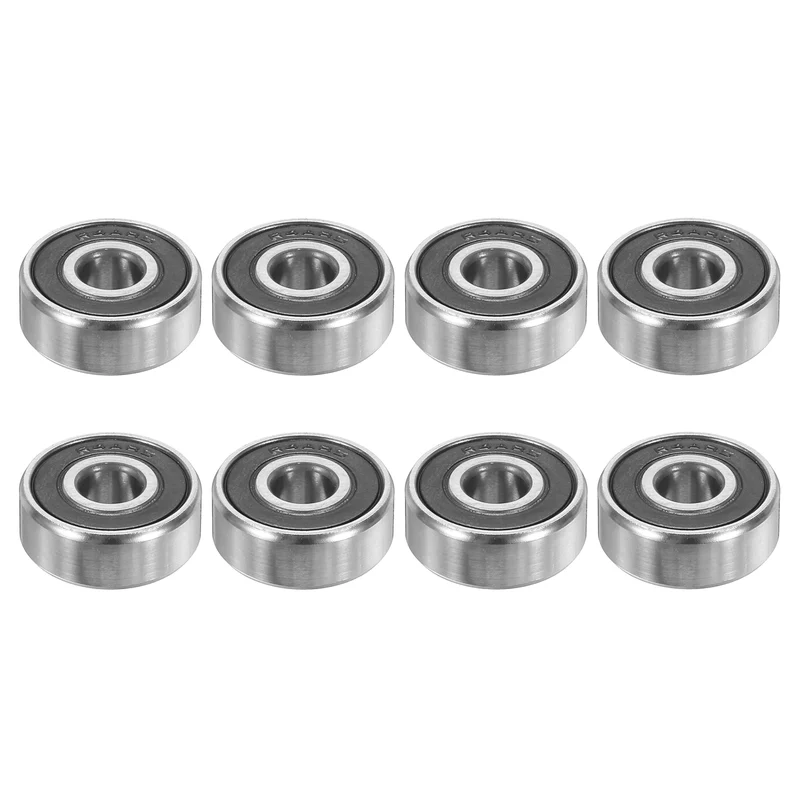 8pcs R4A-2RS Deep Groove Ball Bearing 1/4"x3/4"x9/32" Z2 Double Iron Shielded