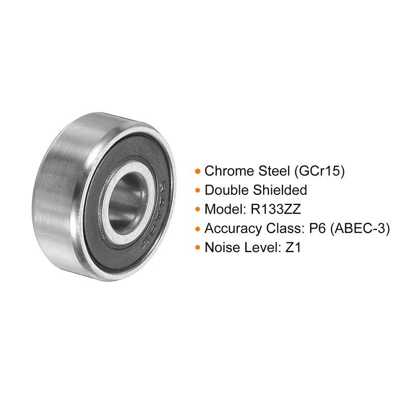 8pcs R4A-2RS Deep Groove Ball Bearing 1/4"x3/4"x9/32" Z2 Double Iron Shielded