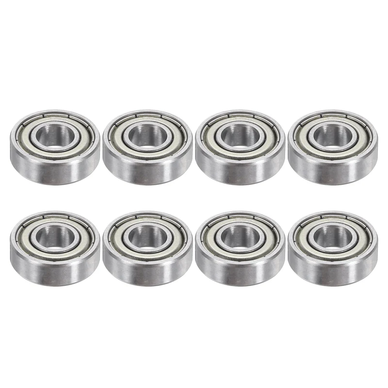 8pcs R4ZZ Deep Groove Ball Bearing 1/4"x5/8"x10/51" Z2 Double Iron Shielded