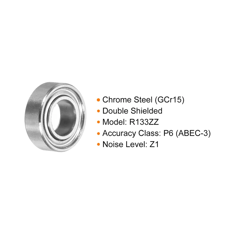 8pcs R166ZZ Deep Groove Ball Bearing 3/16"x3/8"x1/8" Z1 Double Iron Shielded