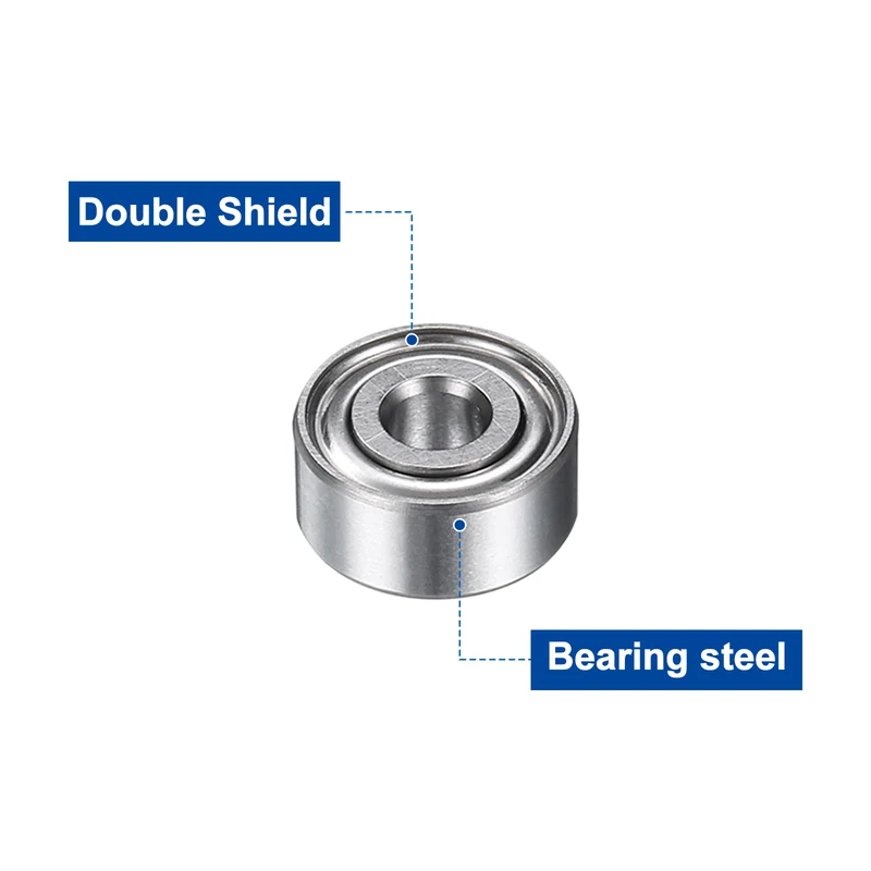 12Pcs MR93ZZ Deep Groove Ball Bearings, 3mm ID 9mm OD 4mm Width Bearing