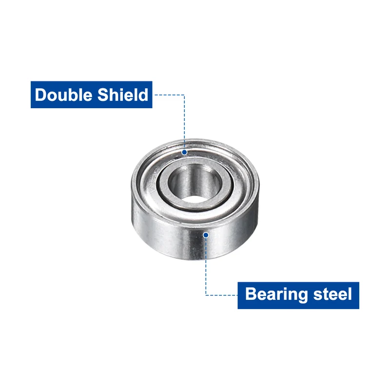 12Pcs MR83ZZ Deep Groove Ball Bearings, 3mm ID 8mm OD 3mm Width Bearing