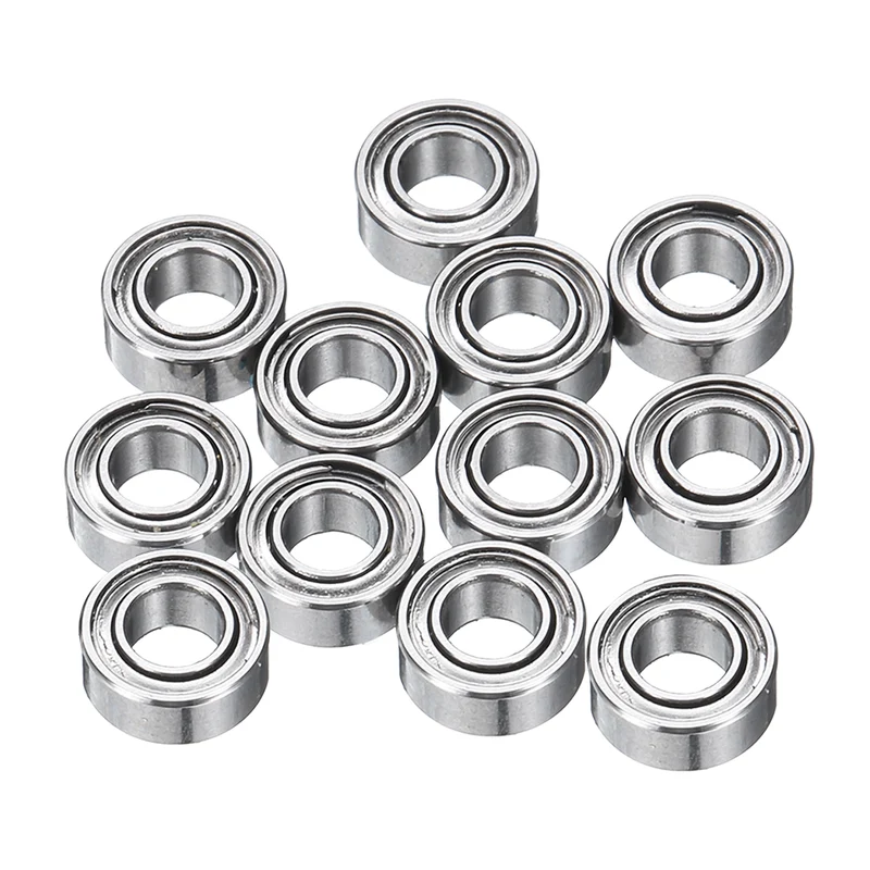 12Pcs MR63ZZ Deep Groove Ball Bearings 3mm ID 6mm OD 2.5mm Width Bearing