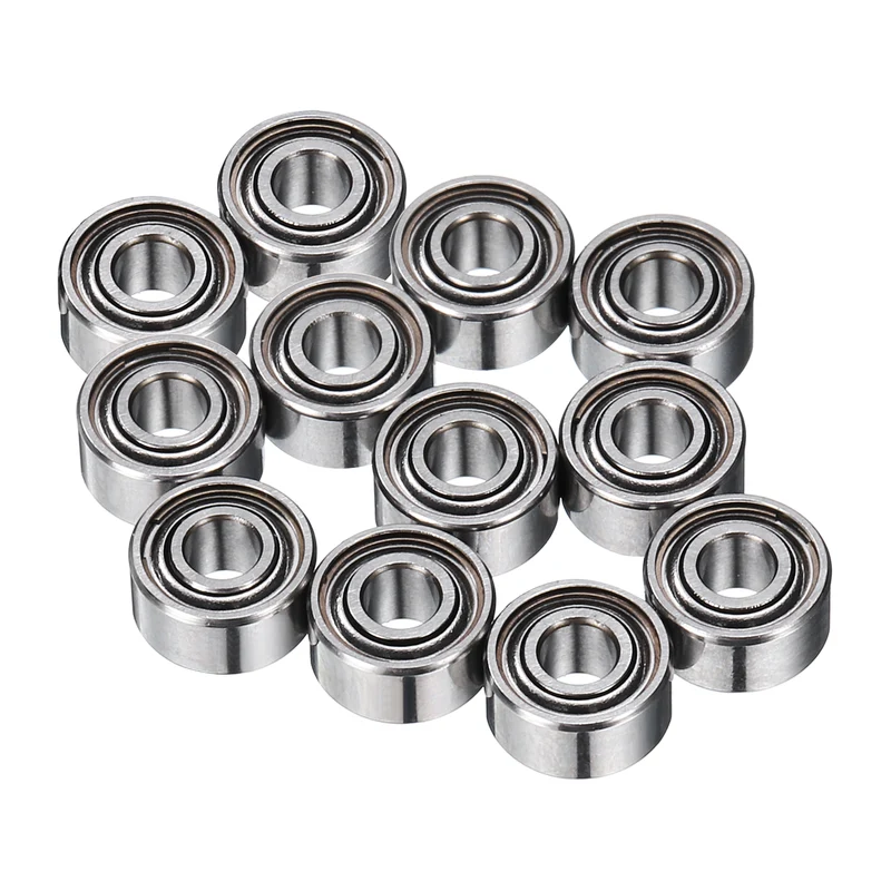 12Pcs MR52ZZ Deep Groove Ball Bearings 2mm ID 5mm OD 2.5mm Width Bearing