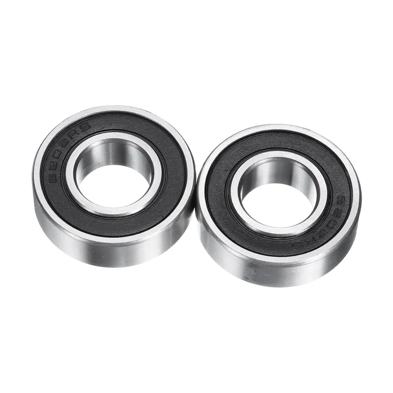 2pcs 6202/16-2RS Deep Groove Ball Bearings 16x35x11mm Chrome-Steel Bearing