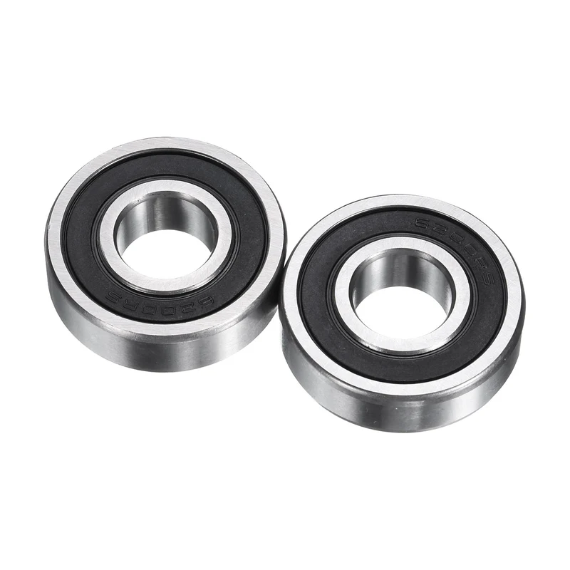 2pcs 6200/12-2RS Deep Groove Ball Bearings 12x30x9mm Chrome-Steel Bearing P5