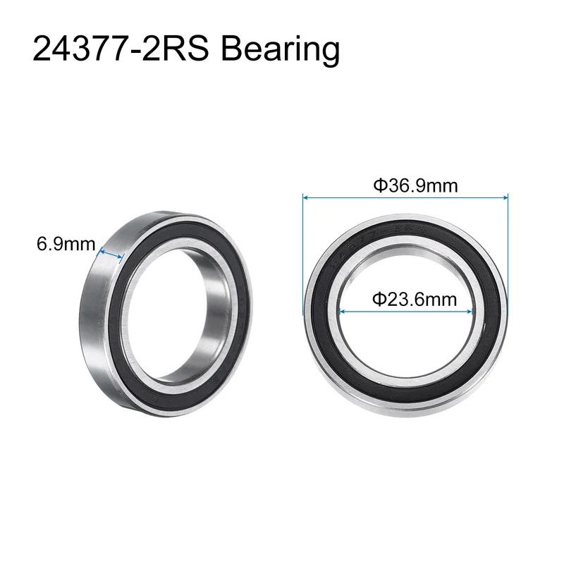 2pcs 24377-2RS Deep Groove Ball Bearings 24x37x7mm Chrome-Steel Bearing P5