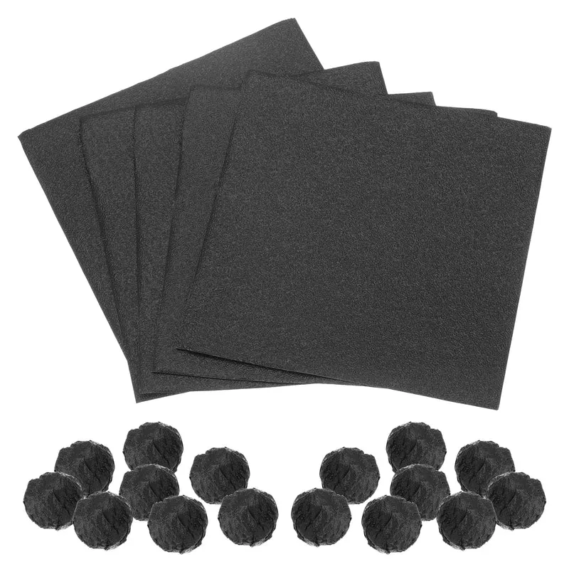 100pcs Black Metallic Foil Paper, 3x3" Orange Texture Wrapping Paper