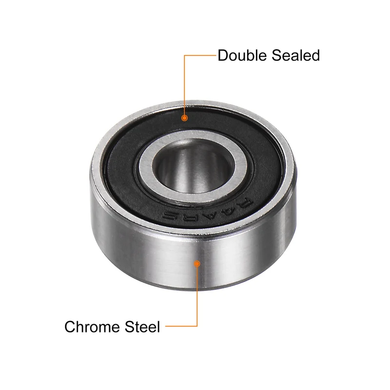 R4A-2RS Deep Groove Ball Bearing 5pcs 1/4"x3/4"x9/32" Z2 Double Rubber Sealed