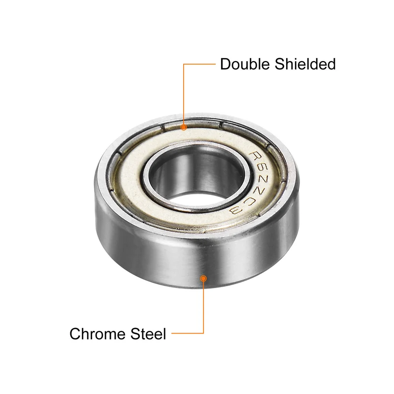 R6ZZ Deep Groove Ball Bearing 10pcs 3/8"x7/8"x9/32" Z2 Double Steel Shielded