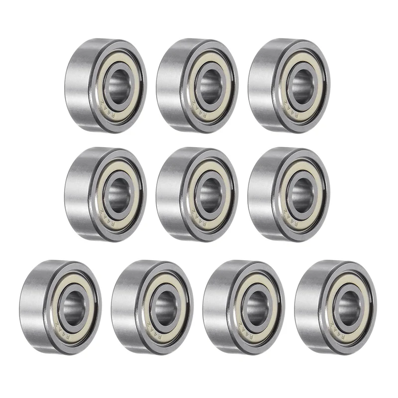 R4AZZ Deep Groove Ball Bearing 10pcs 1/4"x3/4"x9/32" Z2 Double Steel Shielded