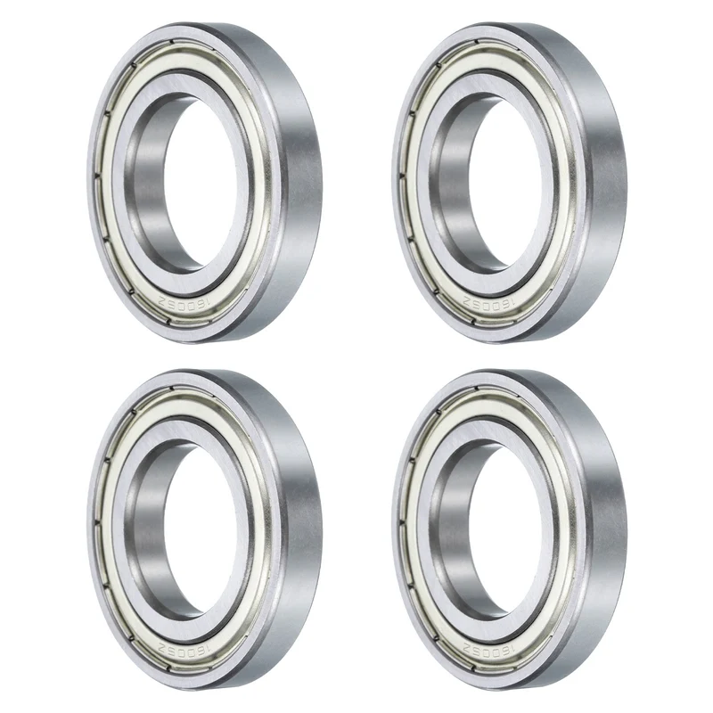 4 Pcs 16005-2Z Deep Groove Ball Bearing, 25x48x8 mm Double Sealed Bearing Z0