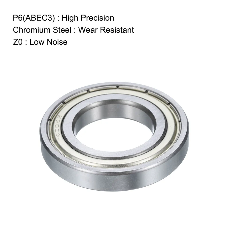 4 Pcs 16005-2Z Deep Groove Ball Bearing, 25x48x8 mm Double Sealed Bearing Z0