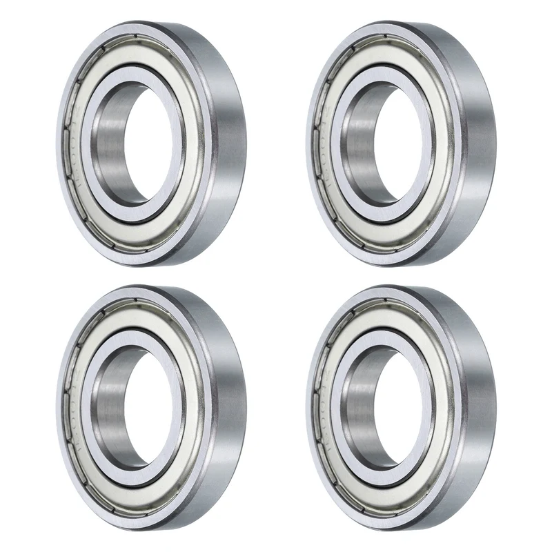 4 Pcs 16004-2Z Deep Groove Ball Bearing, 20mm x 42mm x 8mm High Carbon Chrome Steel Z3 Double Rubber Sealed Bearing (ABEC1)