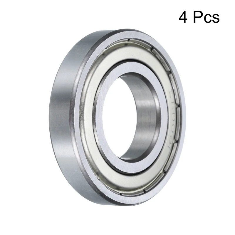 4 Pcs 16004-2Z Deep Groove Ball Bearing, 20mm x 42mm x 8mm High Carbon Chrome Steel Z3 Double Rubber Sealed Bearing (ABEC1)