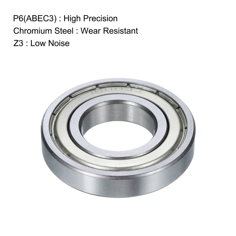 4 Pcs 16004-2Z Deep Groove Ball Bearing, 20mm x 42mm x 8mm High Carbon Chrome Steel Z3 Double Rubber Sealed Bearing (ABEC1)