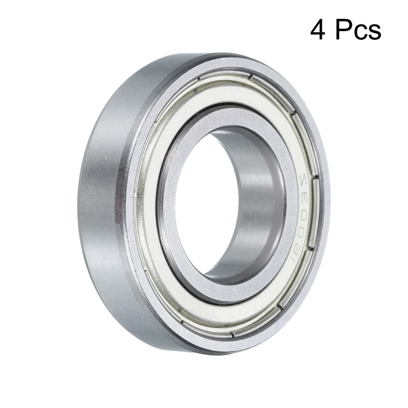 4 Pcs 16003-2Z Deep Groove Ball Bearing, 18x35x8 mm Double Sealed Bearing P0 Z3