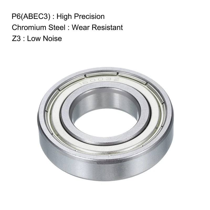 4 Pcs 16003-2Z Deep Groove Ball Bearing, 18x35x8 mm Double Sealed Bearing P0 Z3