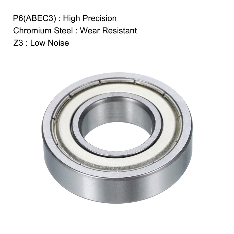 4 Pcs 16002-2Z Deep Groove Ball Bearing, 15mm x 32mm x 8mm High Carbon Chrome Steel Z3 Double Rubber Sealed Bearing (ABEC3)