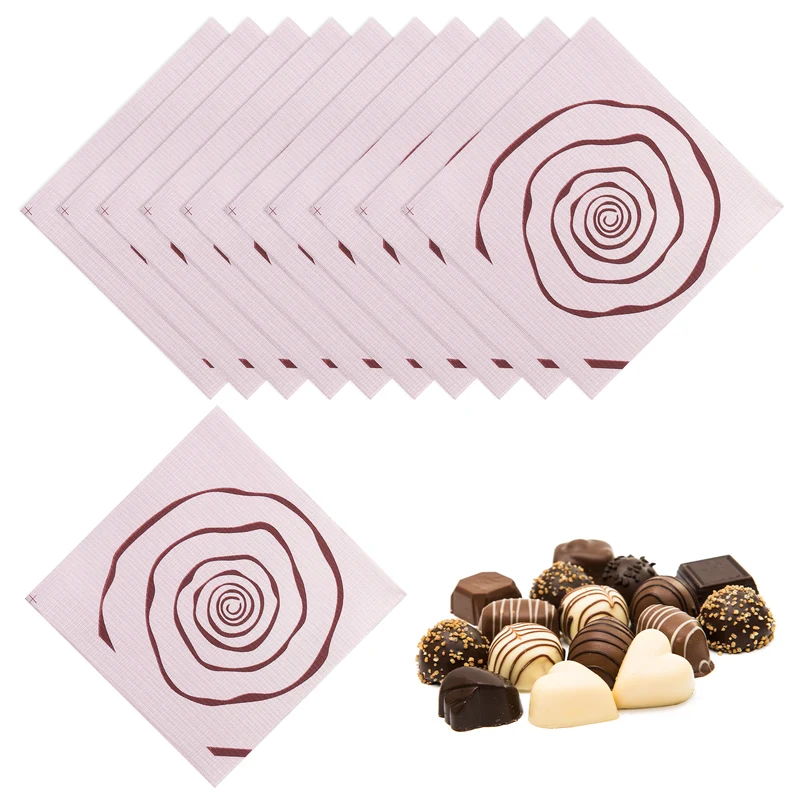 100 Pcs Candy Foil Wrappers, 3.9 x 3.9 Inch Chocolate Wrappers, Pink