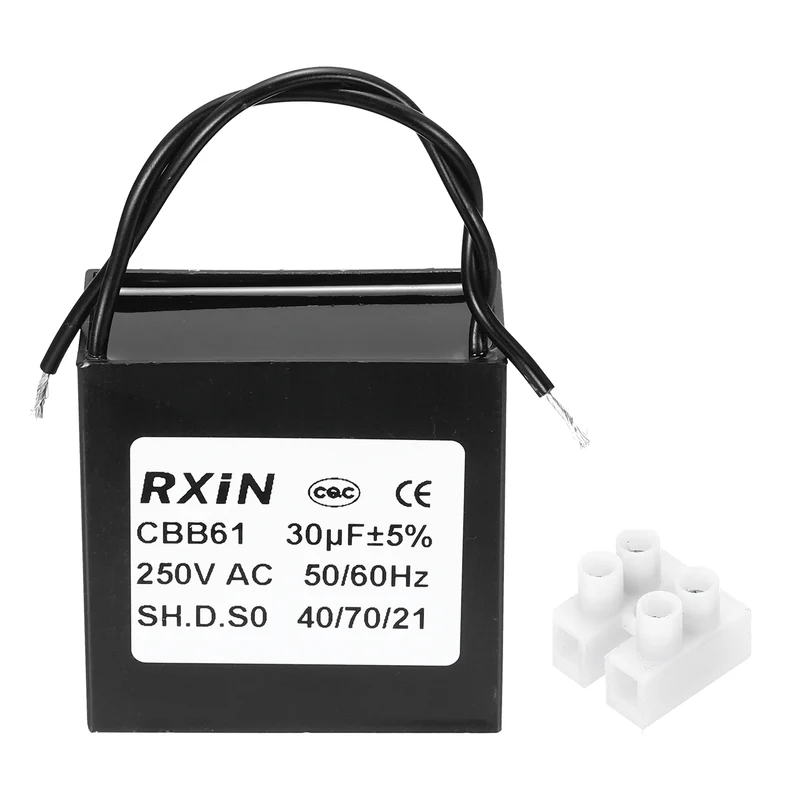 CBB61 Capacitor, 30uF 450V Plastic Ceiling Fan Capacitor