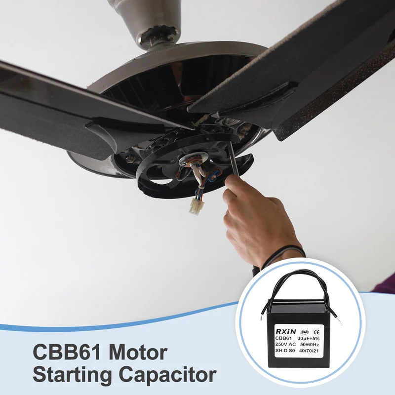 CBB61 Capacitor, 30uF 450V Plastic Ceiling Fan Capacitor