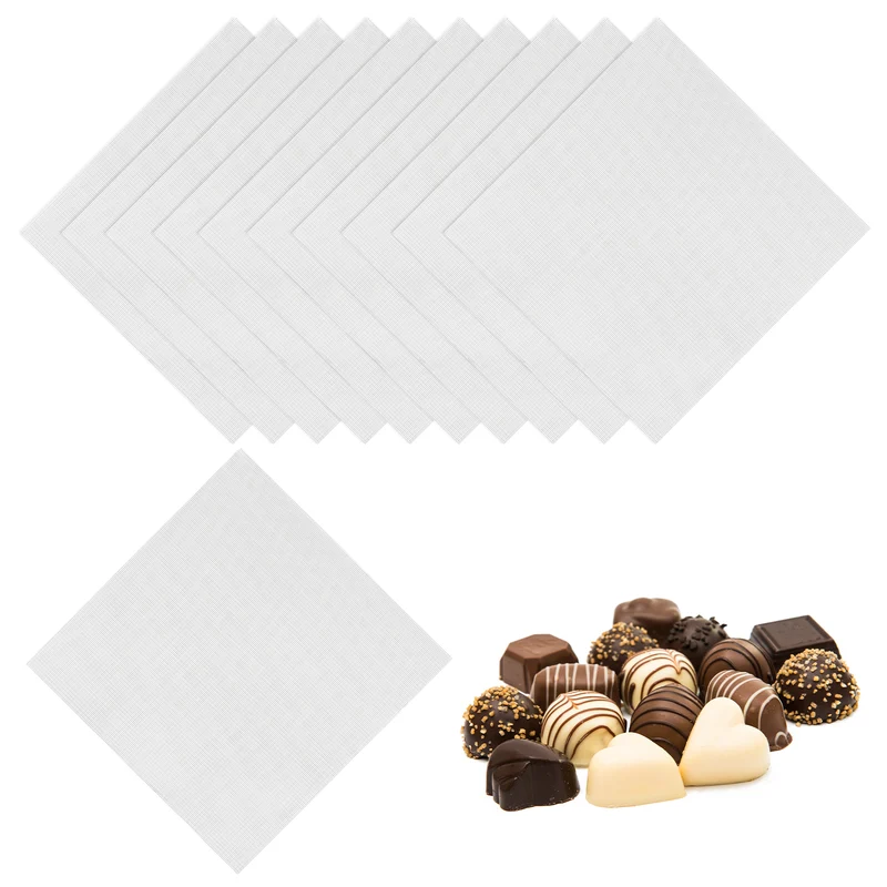100 Pcs Candy Foil Wrappers, 4.7 x 4.7 Inch Chocolate Wrappers, Silver