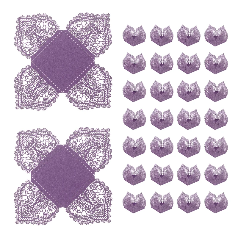 30PCS 4.1 Inch Truffle Wrappers for Wedding Birthday, Dark Purple