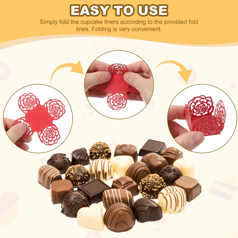 50PCS 4 Inch Truffle Wrappers for Wedding Birthday, Gold