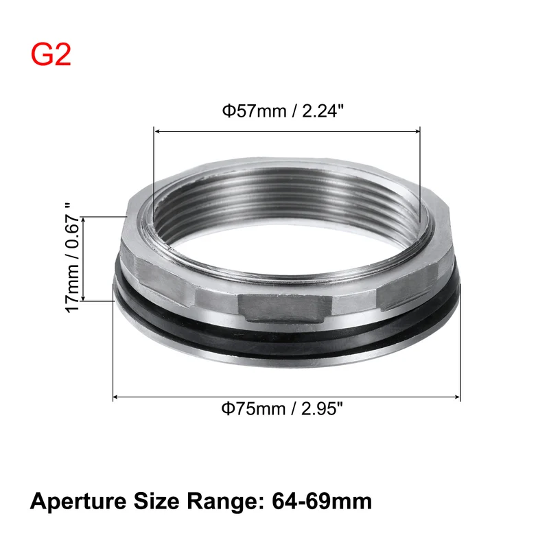 2Pcs Bulkhead Fitting 2" Female 304 Stainless Steel Water Tank Connector