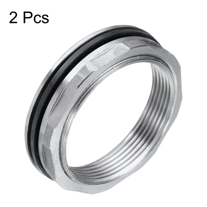 2Pcs Bulkhead Fitting 2" Female 304 Stainless Steel Water Tank Connector