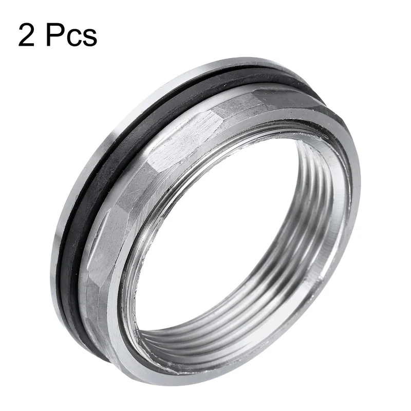 2Pcs Bulkhead Fitting 1-1/2" Female 304 Stainless Steel Water Tank Connector