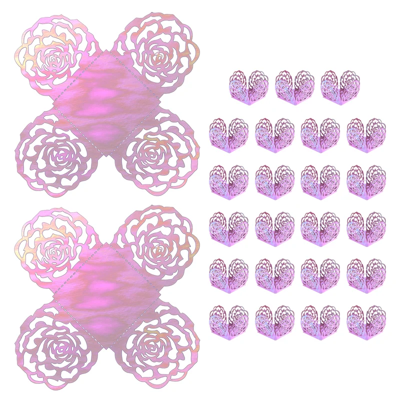 25PCS 4 Inch Truffle Wrappers for Wedding Birthday, Light Purple