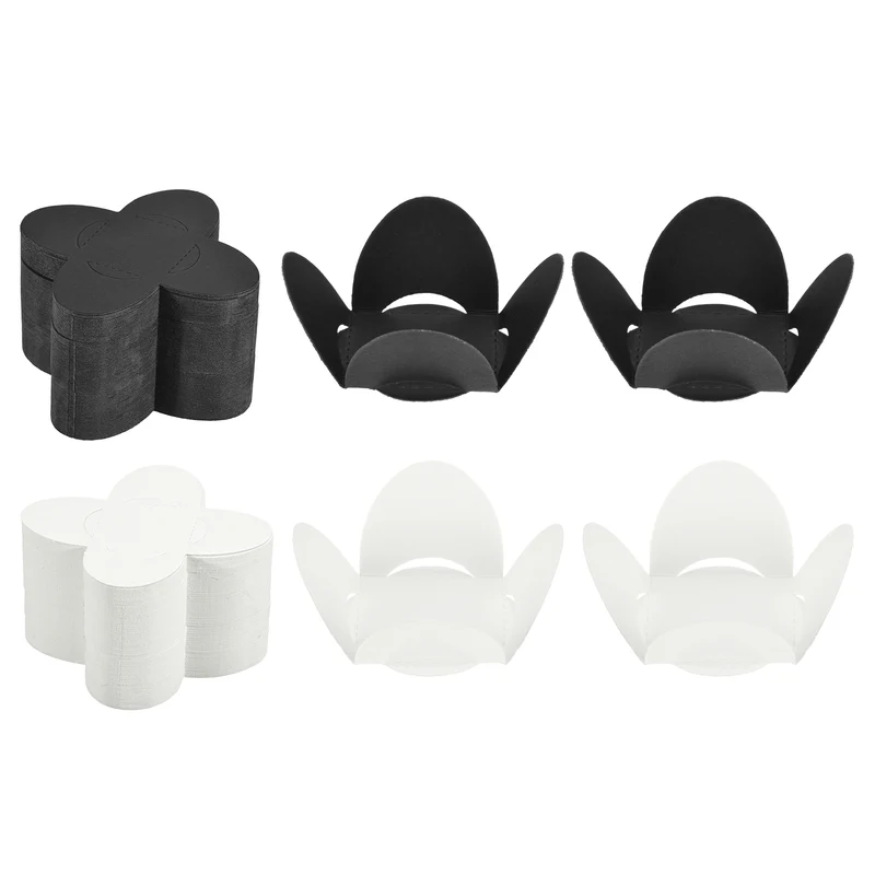 220Pcs Truffle Wrappers, Mini Cupcake Liners Chocolate Cups Liners, Black/White